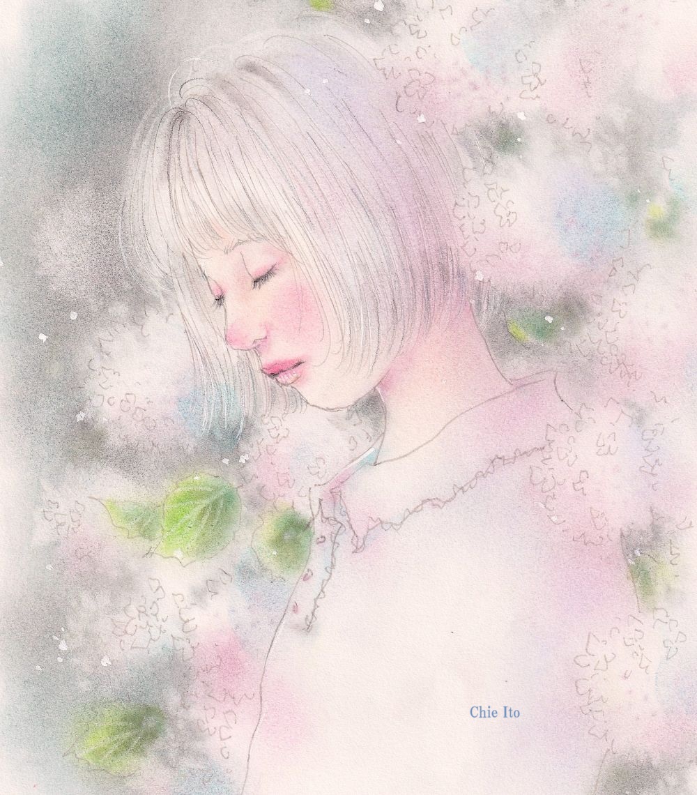 『花』

今はもう
想い出の中の花だけど
ずっとこころに咲いている
やさしく　暖かく
包まれるように
私を支えてる

#アナログ画　#パステル画　#art #illust