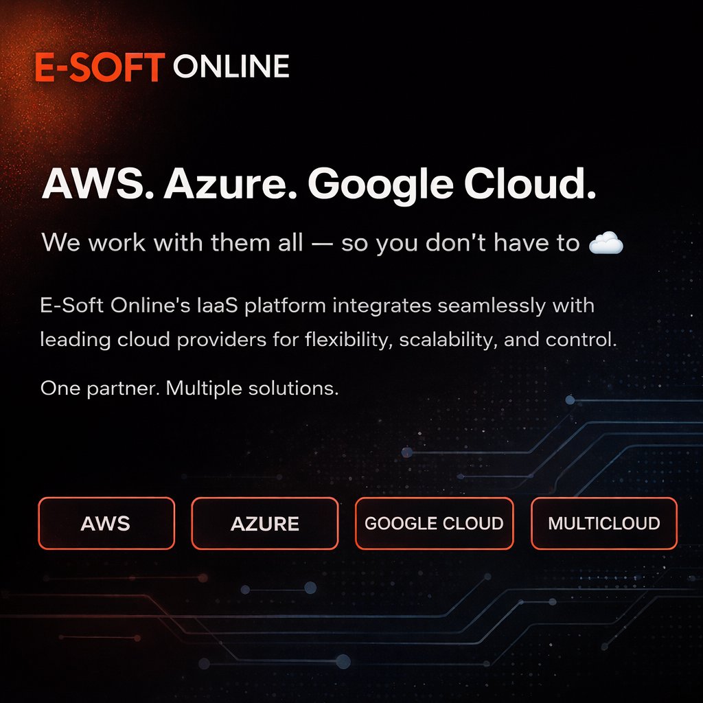 ESoft_Solutions's tweet photo. ☁️ AWS. Azure. Google Cloud.
Why choose one when you can have it all?
E-Soft Online delivers seamless multi-cloud IaaS solutions for flexibility, scalability, and performance 🚀

Simplify your cloud journey today.

#MultiCloud #CloudComputing #AWS #Azure #GoogleCloud #IaaS https://t.co/qjyEC9RiPb