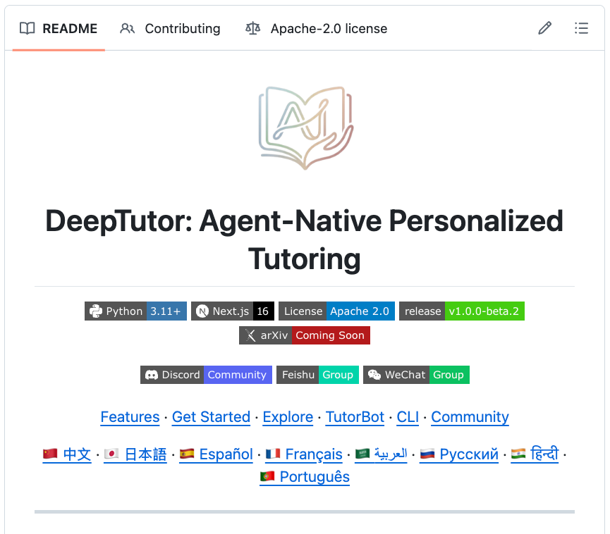 heynavtoor's tweet image. 🚨 Tutors charge $50/hour. Coursera charges $50/month. Someone built an AI that uploads your textbooks and becomes a personal tutor that never sleeps. 10,300 GitHub stars. Free.

It's called DeepTutor.

An AI-powered learning assistant that reads your textbooks, research papers,