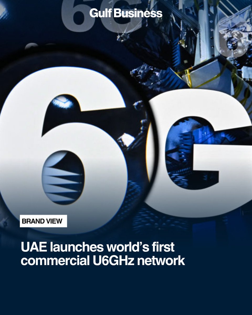 GulfBusiness's tweet image. With 10Gbps speeds, the U6GHz network is designed for an AI-driven, data-intensive world. 

Read more: gulfbusiness.com/en/2026/brand-…

@Huawei_ME 

#UAEInnovation #U6GHz #5GNextGen #DigitalLeadership #TDRA #FutureConnectivity #TechPioneers #HighSpeedInternet #SAMENASummit