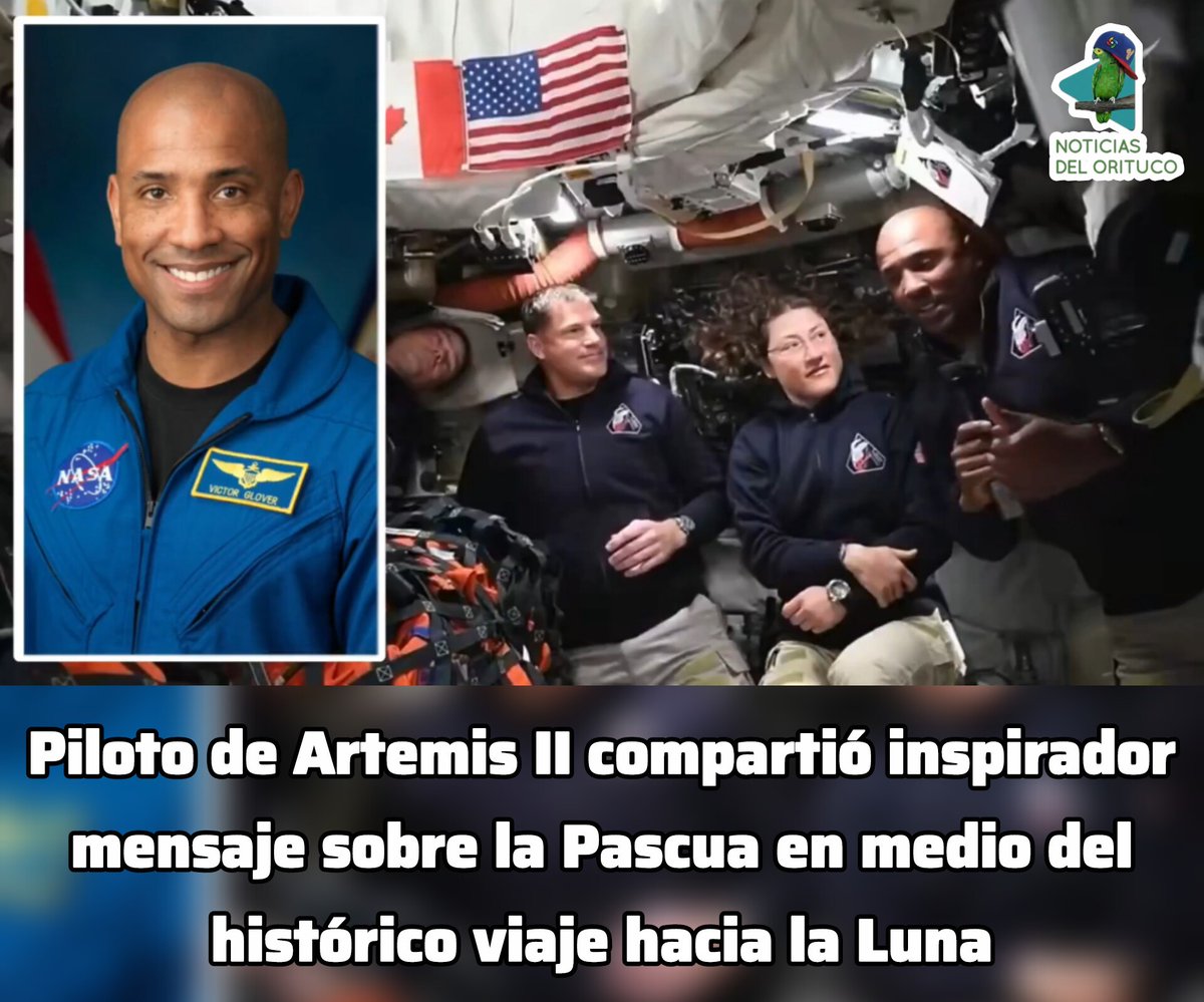 Piloto de Artemis II compartió inspirador mensaje sobre la Pascua en medio del histórico viaje hacia la Luna.
.
.
👇
facebook.com/share/v/18jh9t…