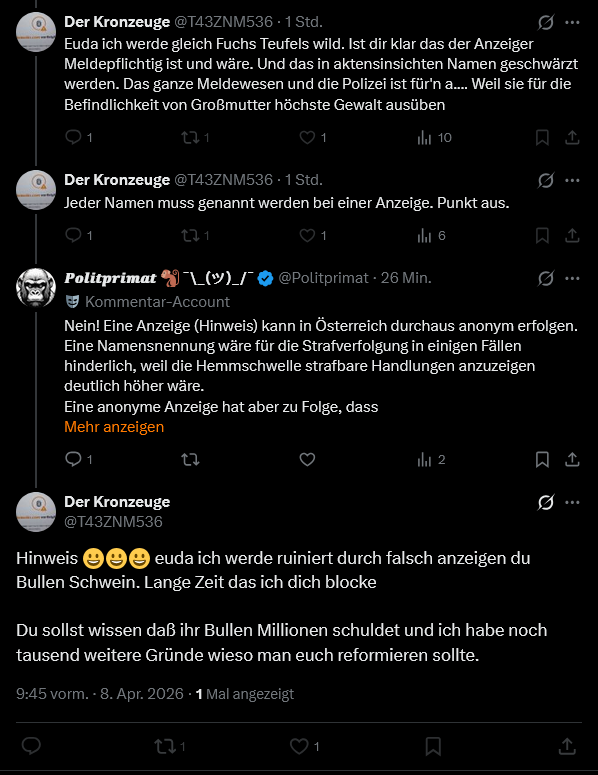 Politprimat's tweet photo. Nicht, dass ich ihn vermissen werde, aber irgendwie bin ich schon ein wenig bestürzt und sprachlos. Ich habe offenbar das #EndeDerEvolution gefunden.🤔🤡 #kopftisch
https://t.co/XYIrQ5rR1b https://t.co/Y4ct0Mcihy