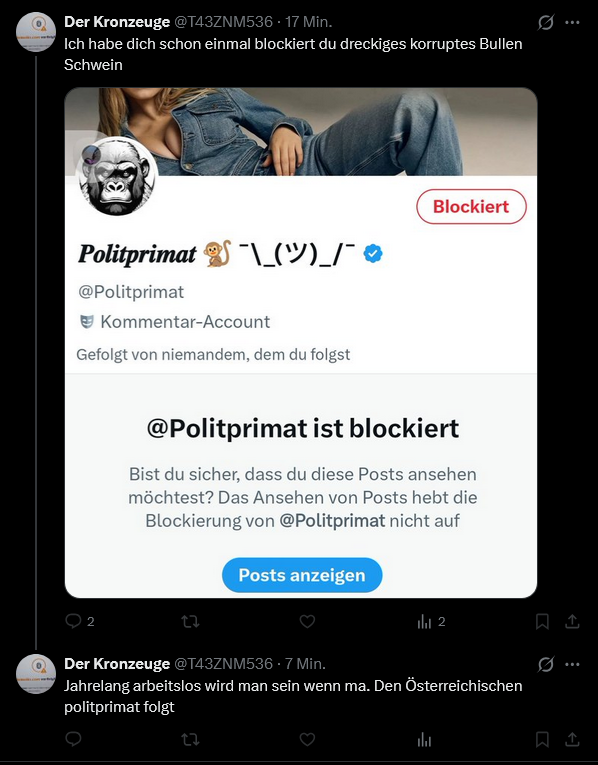 Politprimat's tweet photo. Nicht, dass ich ihn vermissen werde, aber irgendwie bin ich schon ein wenig bestürzt und sprachlos. Ich habe offenbar das #EndeDerEvolution gefunden.🤔🤡 #kopftisch
https://t.co/XYIrQ5rR1b https://t.co/Y4ct0Mcihy