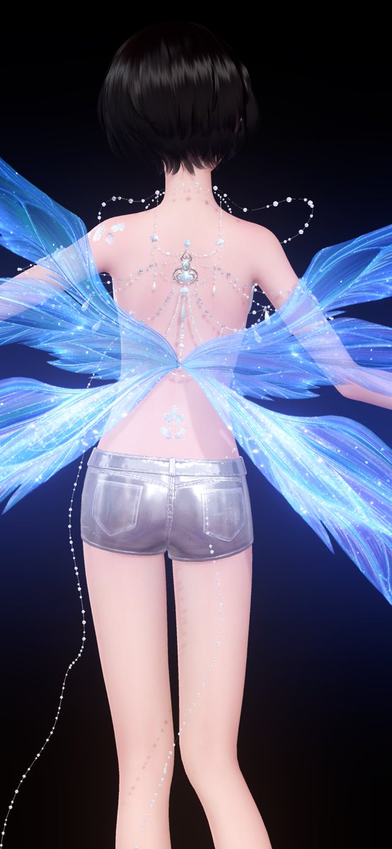 daminkos's tweet image. A showcase of some of the wings in game! 
They can be found in the “Back” section! 
🧵 🪡 1/??

First set belongs to “Stone of Rainbow Song” a collab event! 
These wings are known as: “Lightchaser wings”
#shiningwithnikki
#shiningnikki