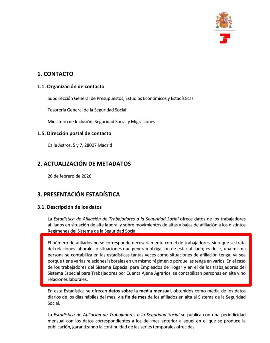 tiparrako's tweet photo. @mikihoyos @Thor_luisXVII @NunezFeijoo ¿Pero tú sabes leer? Lo que dice el art15 es que tienes un número de SS único para siempre, pero en pluriempleos se contabilizan varias afiliaciones (con ese único número). https://t.co/erotcXU86s