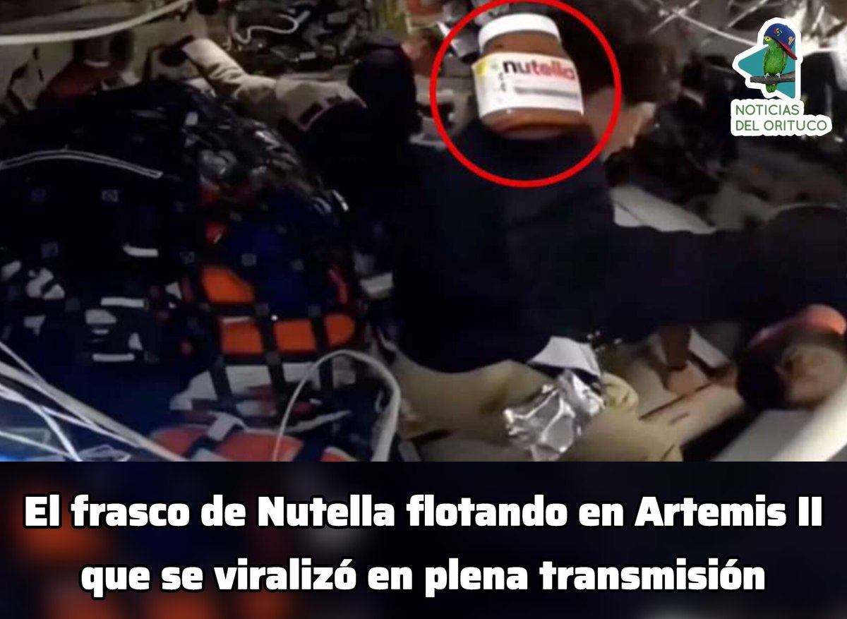 El frasco de Nutella flotando en Artemis II que se viralizó en plena transmisión.
.
.
👇
facebook.com/share/v/1B2TYU…