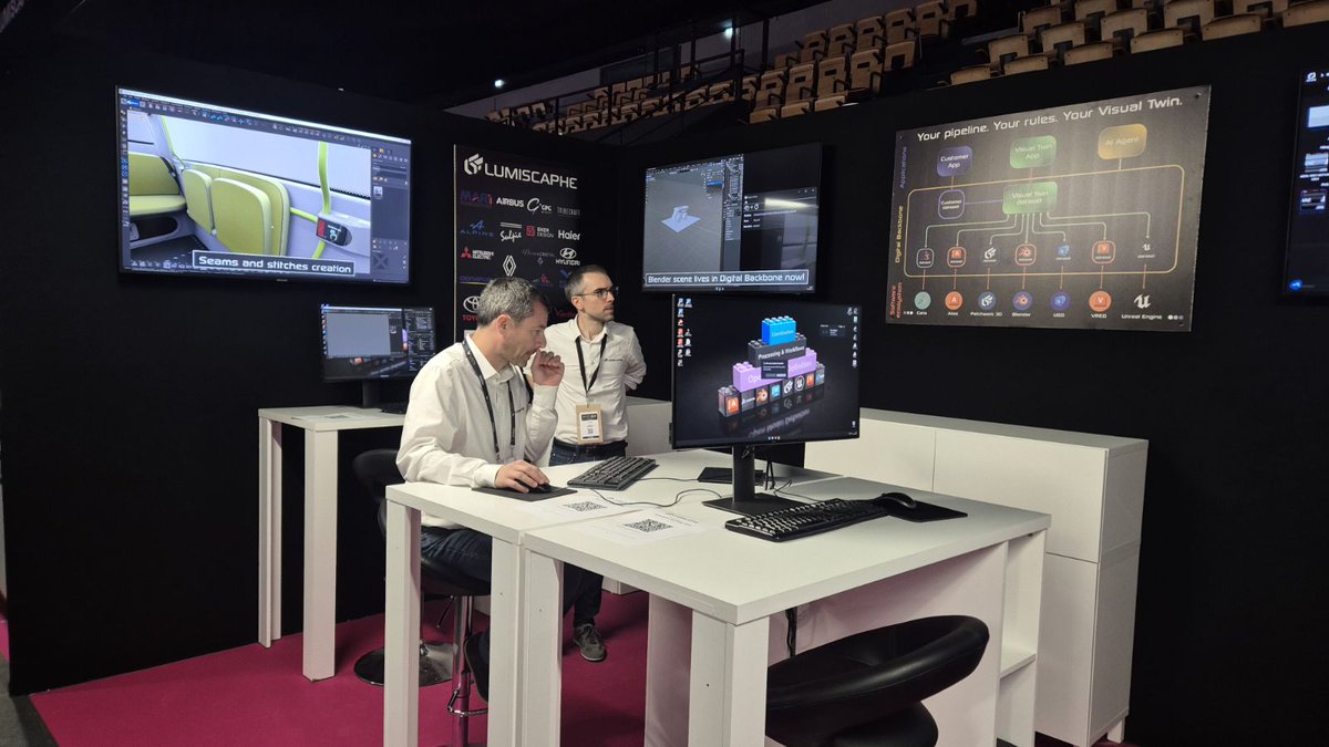lumiscaphe's tweet photo. Day 1 at @LavalVirtual 🔥 Booth 𝗠𝟴𝟳 is open! Live demos of the 𝟯𝗗 𝗗𝗶𝗴𝗶𝘁𝗮𝗹 𝗕𝗮𝗰𝗸𝗯𝗼𝗻𝗲, new Drivers &amp; Bridges, and a sneak peek at Patchwork 3D 2026 RC. Tomorrow: catch our Tech Talk at 2:45 PM: "Your pipeline, your rules." #LavalVirtual https://t.co/g82o7RfKFs