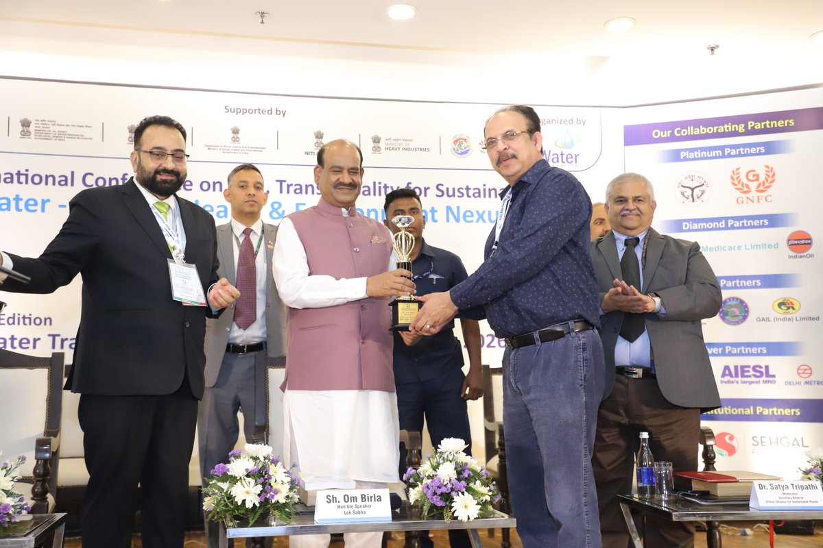 IndiaWaterFoun1's tweet photo. We are pleased to share that the distinguished leadership of 𝐃𝐫. 𝐑. 𝐊. 𝐆𝐮𝐩𝐭𝐚, Secretary General #ICID, who was conferred the #LeadershipAward at the Water Transversality Global Awards and Conclave 2026, held in New Delhi on 6–7 March...Read more https://t.co/U1KsN3xZhj https://t.co/SxdjvtDh8p