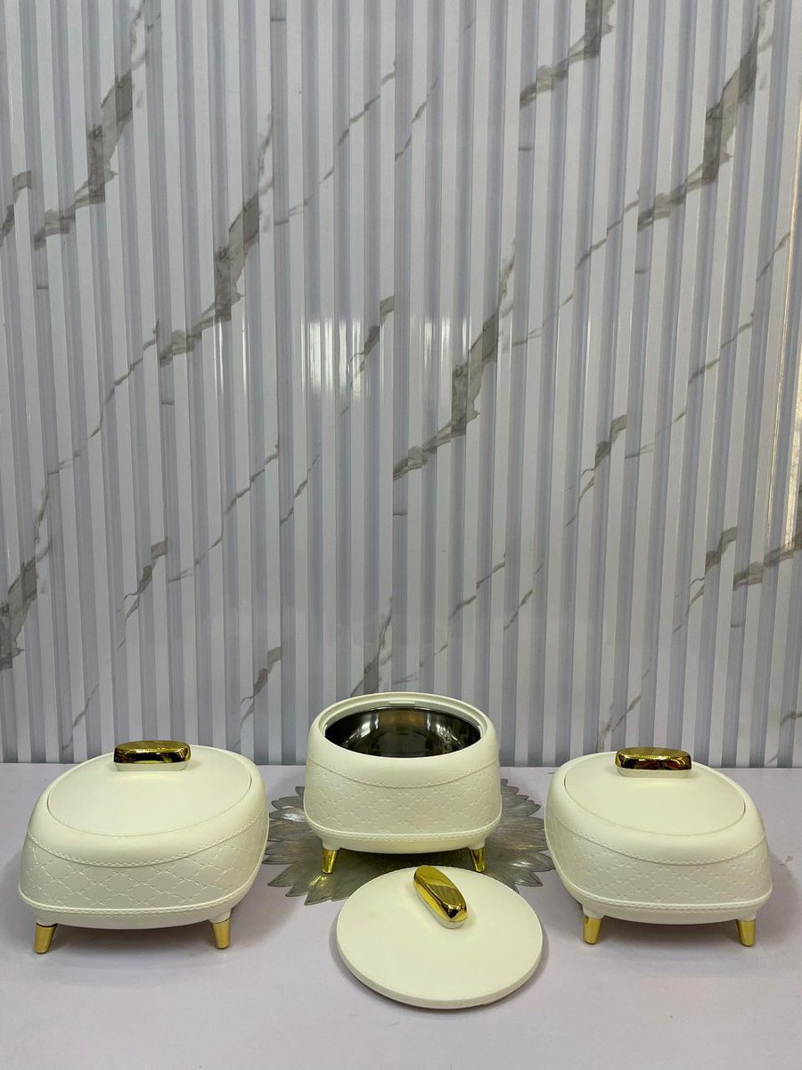 FatimaJiya3's tweet photo. RESTOCKED*JAYPEE> KINGSTON KLASS CASSEROLE SET OF 3 1500+2000+2500 N63,000 (#63k 
https://t.co/mri5hRIvRv

WhatsApp 08180334254.
Kano State/Minna, Niger State,Nigeria 🇳🇬 https://t.co/faAswaNXF1