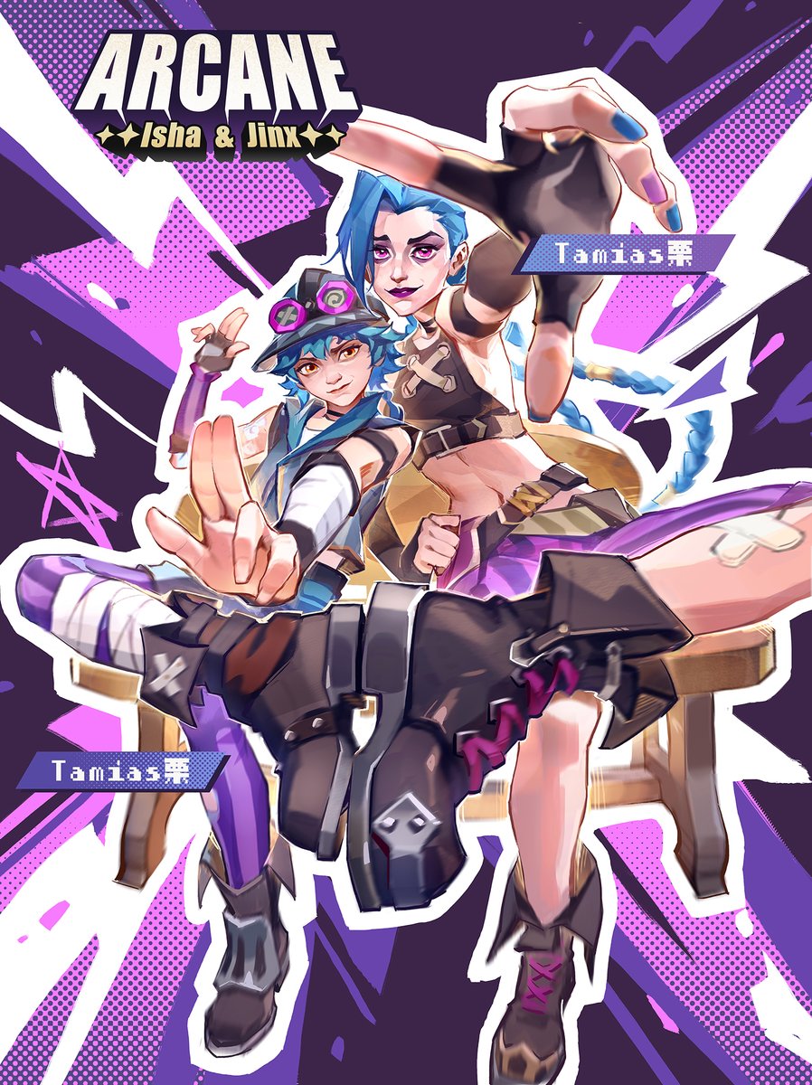 yeshuhang92's tweet image. 金克丝是姐姐的时候…#arcane #Jinx