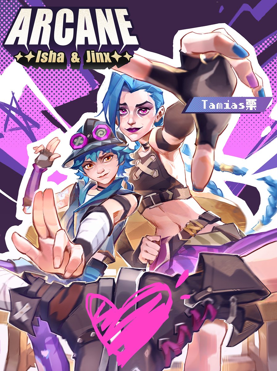 yeshuhang92's tweet image. 金克丝是姐姐的时候…#arcane #Jinx
