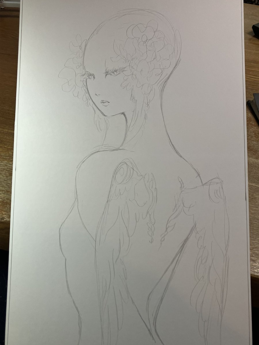 greedyjellyfish's tweet photo. 下描き_φ(･_･ https://t.co/95jEk2KbDa
