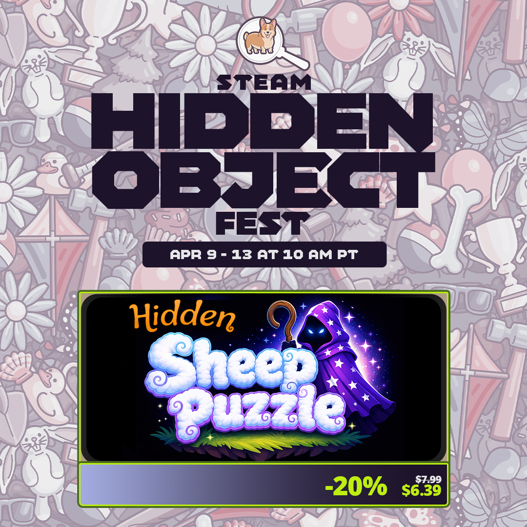 OmniscapesInter's tweet photo. Hidden Sheep Puzzle is OUT NOW! 🎉

Just ahead of Hidden Object Fest 2026, which starts tomorrow!✨
#games #videogames #indiedev #indiegamedev #indiegames #gamedev #madewithunreal #steam #HiddenObject #PuzzleChallenge https://t.co/yOENlscVOh