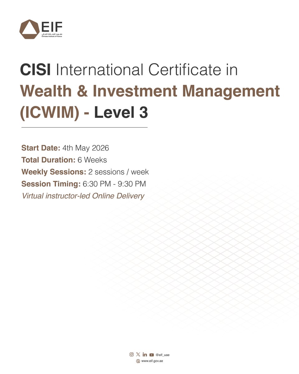 Emirates Institute of Finance معهد الإمارات المالي tweet media