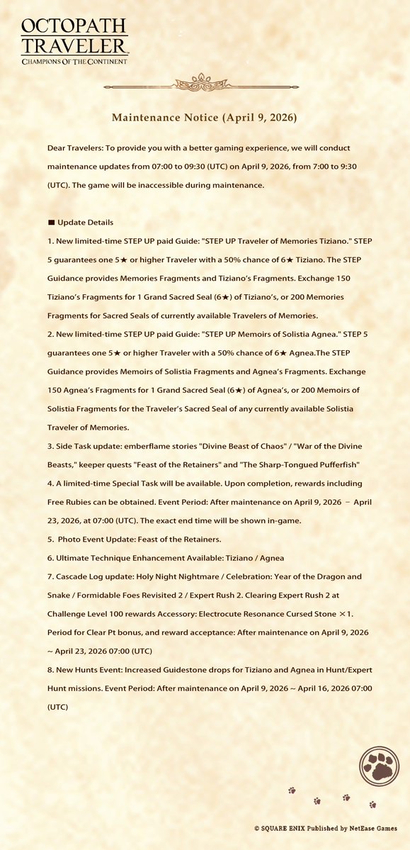 OCTOPATH TRAVELER: CotC tweet media