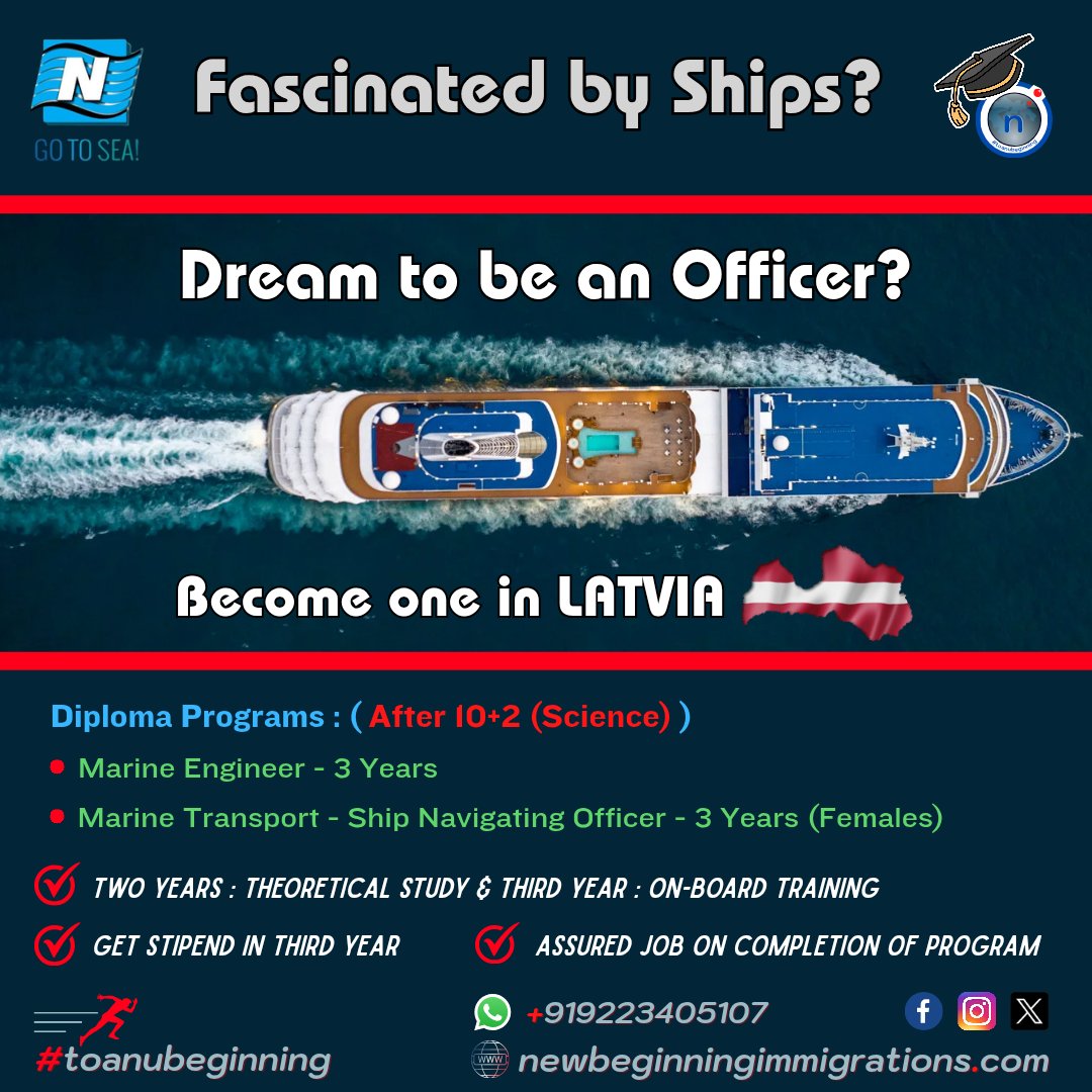 NImmigrations's tweet photo. #studyabroad
#merchantnavy
#marineengineer
#navigationofficer 
#officerondeck 
#sailingdream
#toanubeginning https://t.co/IdoB4JWi4y