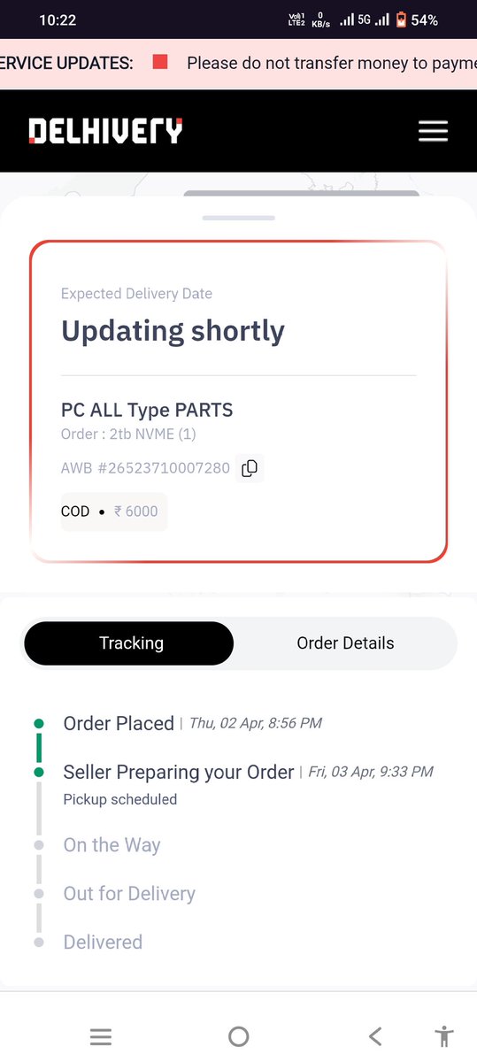 Arvindv53507474's tweet photo. FRAUD ALERT: Ordered an NVMe SSD from https://t.co/MH594Sa8yT (PC ALL Type PARTS), but received waste paper instead! Unboxed in front of the @delhivery agent.
AWB: 26523710007280
Paid: ₹6000 (COD)
@DelhiveryHelp @jagograhakjago @CybercrimeIn @Munda_Official #ConsumerRights https://t.co/2w5ObSAfF0