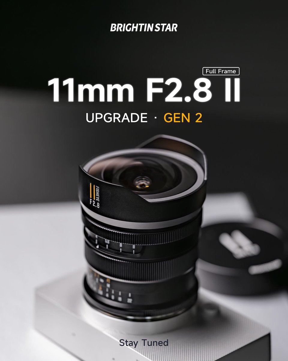 photorumors's tweet image. Brightin Star 11mm f/2.8 II full-frame fisheye lens announced (Z/E/L/RF):
photorumors.com/2026/04/08/bri…