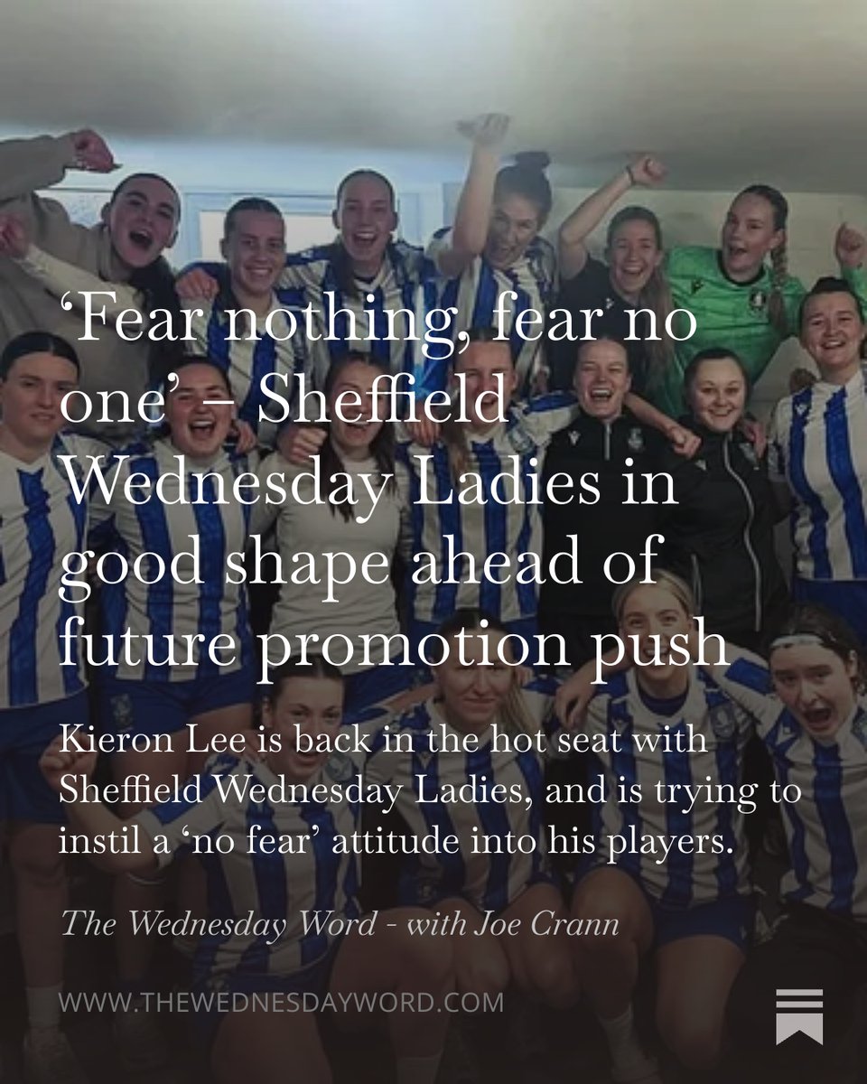 YesWeCrann's tweet photo. "The draw of a club like Wednesday is still fantastic on the women’s side of things and the juniors. There's some great talent coming through."

With a solid campaign ending, the obvious next step for Sheffield Wednesday Ladies is a promotion push: https://t.co/IrR6AhvBC4 #SWFC https://t.co/ZpONV4Cl3U