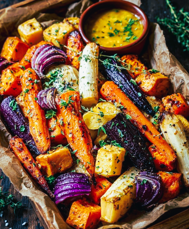be62245664ww's tweet image. The Ultimate Glow-Up: Maple Dijon Roasted Roots 
Full recipe at "Pro Queen Health" on Facebook.
#HealthyEating #RootVegetables #PlantBased #WinterRecipes #MealPrep #SheetPanDinner