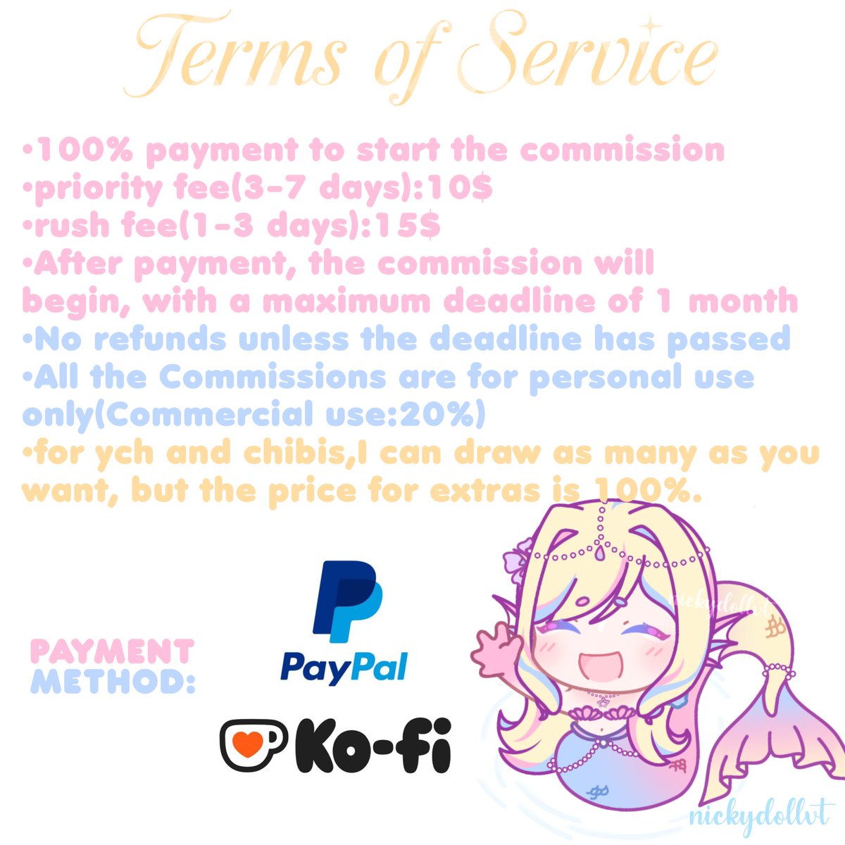 Haiii !!!Are you a VTuber who still doesn't have a logo to represent you? You're in the right place~
I'm Nicky, and I specialize in logos and cute, silly things😺🩷
•Something caught your attention? Feel free to send me a dm!!
•Do you have any questions?#logovtuber #commission