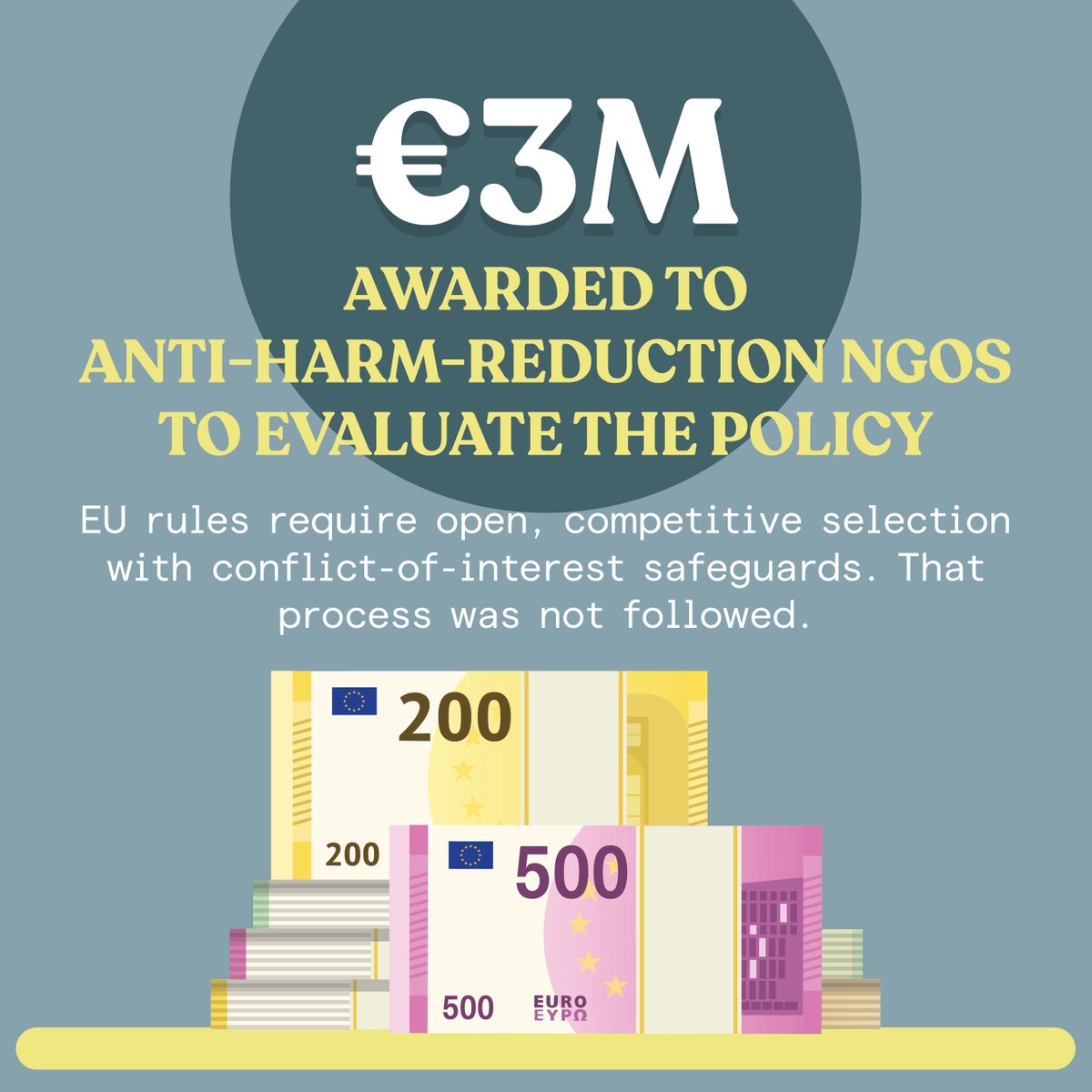 clearingthe_air's tweet photo. โฌ3M awarded to anti-harm-reduction NGOs without the required competitive selection or conflict-of-interest checks. When EU rules are blatantly bypassed to evaluate policy, we need to ask: why was the process ignored? ๐ถ๐ช๐บ #fixtheflaws 2/6 https://t.co/KPFoLofE3X