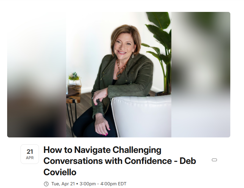 DropinCEO's tweet photo. I'm Speaking!
Please join me on April 21st for How to Navigate Challenging Conversations with Confidence on behalf of Women in Food Safety

Register here:  https://t.co/3TxTuweXEc https://t.co/4Ocw6Fn2sr