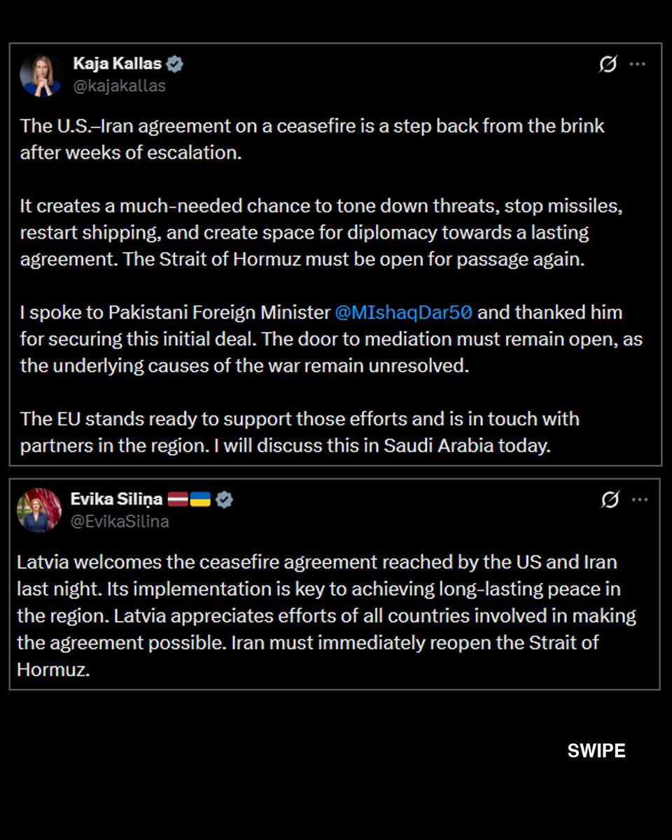 DialoguePak's tweet image. Countries around the world have welcomed the ceasefire announcement by US President Donald Trump to pause w@r with Iran. 

#DialoguePakistan #Countries #World #Welcomed #Ceasefire #US #DonaldTrump #Iran