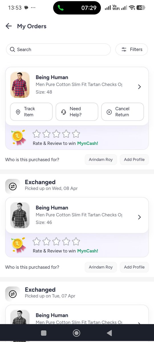 Arindam_aditri's tweet photo. It's really a shame @myntra @MyntraSupport  such a kind of harrassment I have to face in last few days &amp; also missed one event for this. If you are not willing to deliver the actual size then why you guy's are manipulating customers?
Useless &amp; totally bullshit service from Myntra https://t.co/MNMJF7oeni