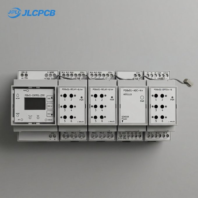 JLCPCB_Japan's tweet image. ✨PIDI‑BOX01📷 – #RaspberryPi Zero 2W 搭載のDINレール対応モジュール式コントローラー。基板は@JLCPCBが製造。

Wolfgang氏は庭の自動化のためにこのシステムを開発しましたが、4年経った今も問題なく稼働しています！   

🔗プロジェクトの詳細（#opensource）↓ jlcpcb.com/jp/blog/pidi-b…