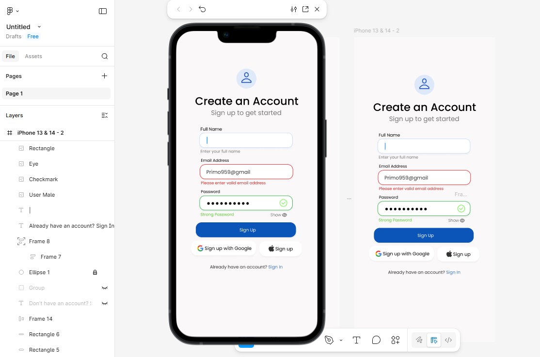 Primodesign01's tweet photo. Day 2/30

Task: Sign-Up Form; Include validation states
#mytechafrica #uidesignchallenge https://t.co/apMeWdYO8W