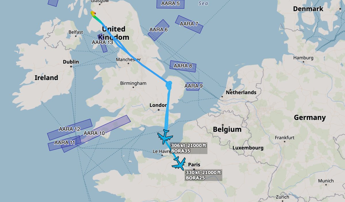 ArmchairAdml's tweet image. #USAF United States Air Force - Coronet East

Boeing KC-135 Stratotanker 2x
#AE0656 58-0102 - BORA 25
#AE0486 62-3542 - BORA 35

+ TABOR 71-76 6x "MI" A-10s
+ TABOR 81-86 6x "MI" A-10s

Two KC-135s departed Glasgow Prestwick this morning on Coronet East 032, dragging 12x A-10