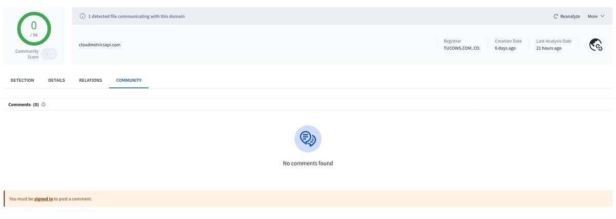 malwrhunterteam's tweet image. cloudmetricsapi[.]com
Maybe interesting?
🤷‍♂️