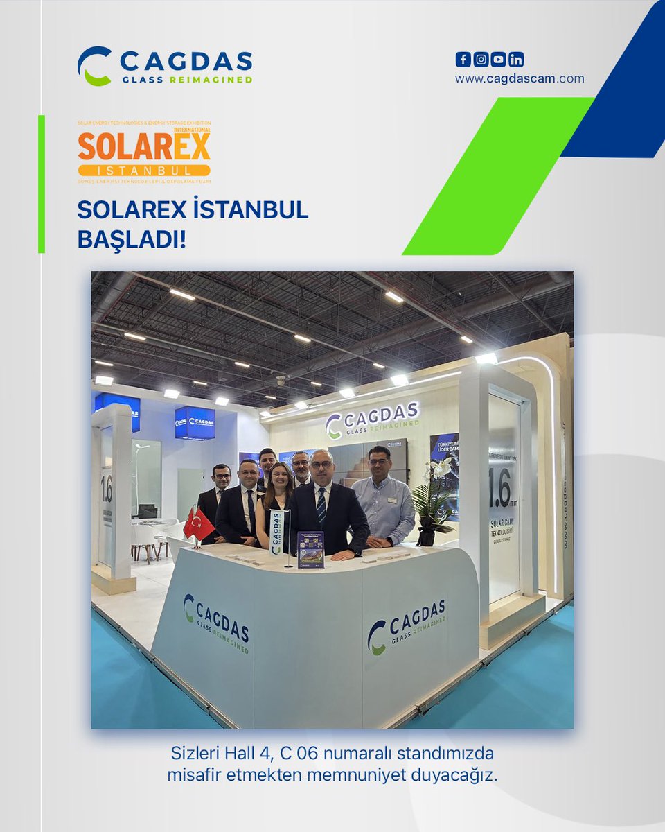 CagdasCam_tr's tweet photo. SOLAREX İstanbul Fuarı başladı. Sizi Hall 4 - C 06 numaralı standımıza bekliyoruz.
SOLAREX Istanbul Fair has started. We are waiting for you at our stand, Hall 4 - C 06.
#cagdascam #cgcam #solarex #solarexistanbul https://t.co/MSJ74wkqwa