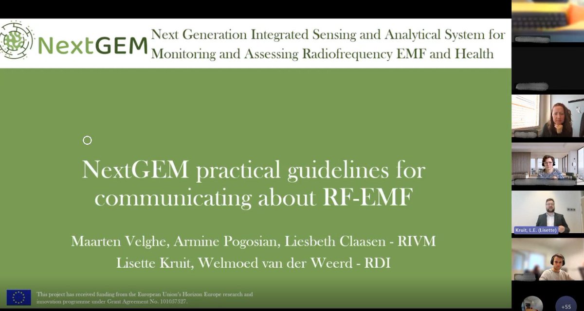 NextGEM_eu's tweet photo. 📸 Pictures of NextGEM's webinar on practical guidelines for communicating about RF-EMF.

👉 It was a successful event with the goal of explaining how experts should engage with concerned citizens.

🔗https://t.co/SNoku3eqjy https://t.co/uTIZA1wemd
