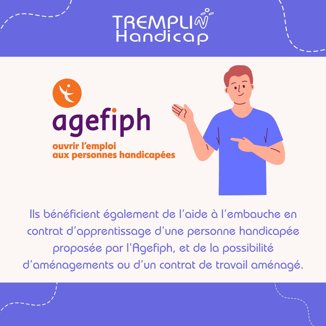 TREMPLIN_HANDI's tweet image. Alternance &amp;amp; handicap 💼
Avec une RQTH :
✔️ Pas de limite d’âge
✔️ Des aides à l’embauche
✔️ Des aménagements possibles
Des dispositifs concrets pour faciliter l’accès à l’emploi.
#handicap #alternance #inclusion
