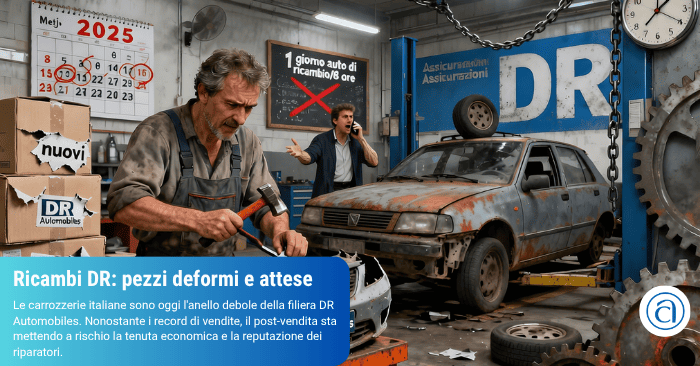 AncConf's tweet photo. Ricambi DR: tra pezzi deformi e attese infinite. La voce dei carrozzieri. @confartigianato 
✅Leggi tutto: https://t.co/eTF9MUKnrq
#RicambiDRAutomobiles #CarrozzerieItaliane #ProblemiPostVenditaDR #FermoTecnicoCarrozzeria https://t.co/ihIzlRiU6A