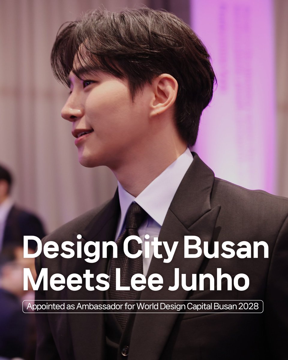 le2jh_vicky's tweet photo. 260406 15:45:14 busancity_globe instagram1๏ธโฃ
๐ Design City Busan x Lee Junho
Actor Lee Junho was appointed as Ambassador for World Design Capital #Busan 2028!
https://t.co/0HEHjWnTL6
#์ด์คํธ #LEEJUNHO
#BusanIsGood #WDCBusan2028 #InclusiveCity https://t.co/MoGoOBuZCq