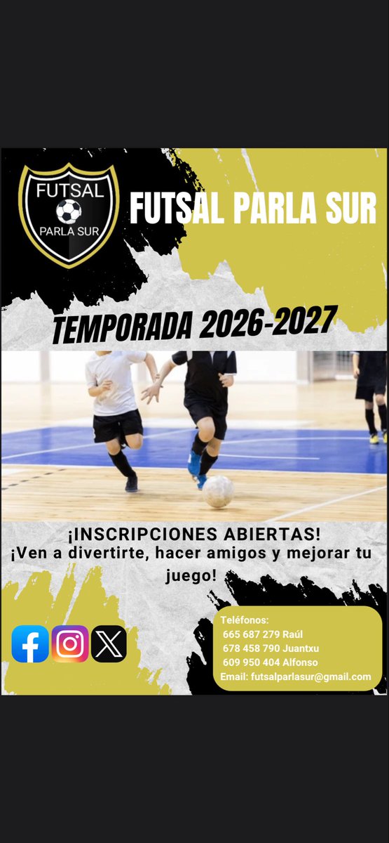 cdefutsalp20013's tweet photo. SI ESTÁS INTERESADO Y QUIERES FORMAR PARTE DE NUESTRA FAMILIA BLANCA Y NEGRA ⚪️⚫️ PARA LA 26-27, LLÁMANOS POR TELÉFONO O ESCRÍBENOS EN NUESTRAS REDES SOCIALES. https://t.co/QTfumE7zmj