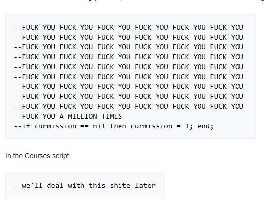 SurreMediaFacts's tweet image. Inside the files of Pump it Up Infinity: There are leftover strings relating to the developer's opinion on the game's engine. 

Some of these include the words "FUCK YOU" repeated 54 times, ending with "FUCK YOU A MILLION TIMES", "we'll deal with this shite later".