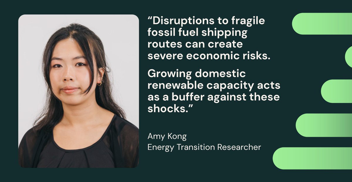 ZerocarbonA's tweet photo. In our latest Zeroing In, Amy Kong shares the thinking behind her recent briefings: fossil fuel routes are fragile, but domestic #renewables act as a vital economic buffer.

Subscribe ⚡: https://t.co/mT4AQQcOUa https://t.co/MB8Ehn2ahZ