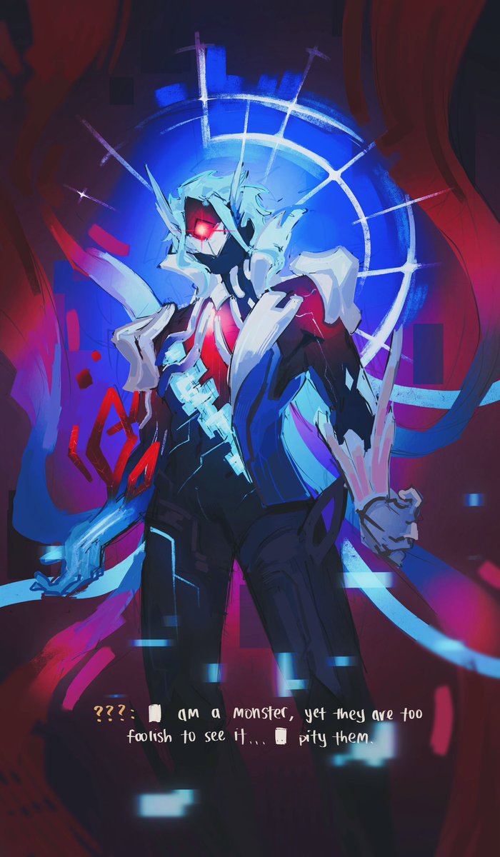 once in a while, the monster would take off its fox fur at night, and lament to itself as it gazed at its reflection in the water.