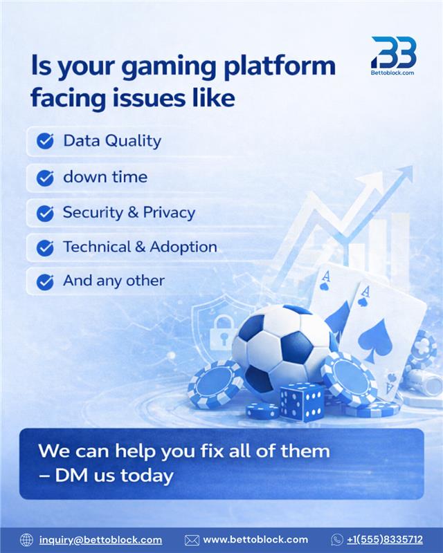 betto_block's tweet image. Is your gaming platform facing data issues, downtime, or security risks? Bettoblock helps you scale faster, stay secure, and run smoothly. From tech fixes to user growth, we solve it. DM us today.  #GamingPlatform #GameTech #BlockchainGaming #TechSolutions #Gaming