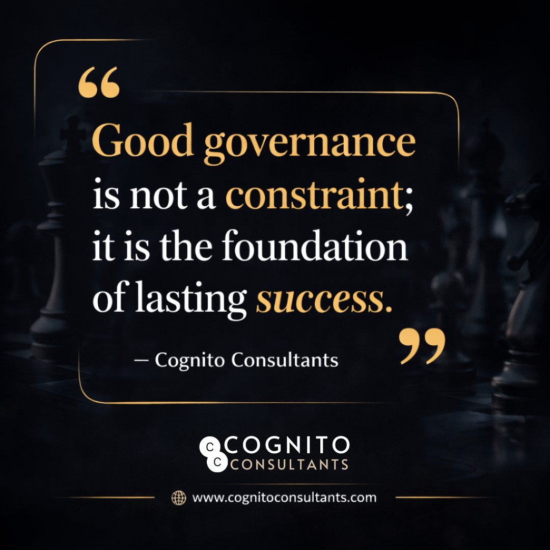 consultcognito's tweet image. Strong organisations aren’t built on luck; they’re built on governance, risk awareness, and continuous improvement. Your governance win this week? 👇#GovernanceMatters #GRC #ComplianceCulture #CognitoConsultants
