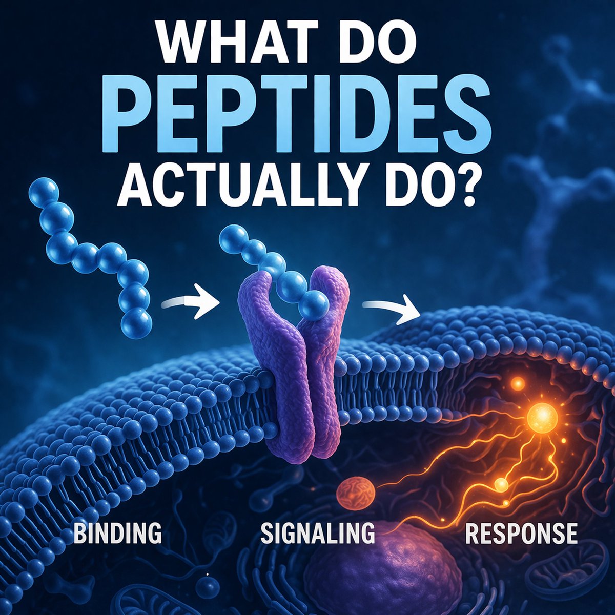 NTPeptides's tweet photo. 🔹 What do peptides actually do?

In research settings, peptides act as signaling molecules — binding to receptors and triggering cellular communication pathways.

Simple concept. Complex biology.

👉 Full breakdown:
 https://t.co/SaPIYtKJWz https://t.co/2DvJSk4PLM