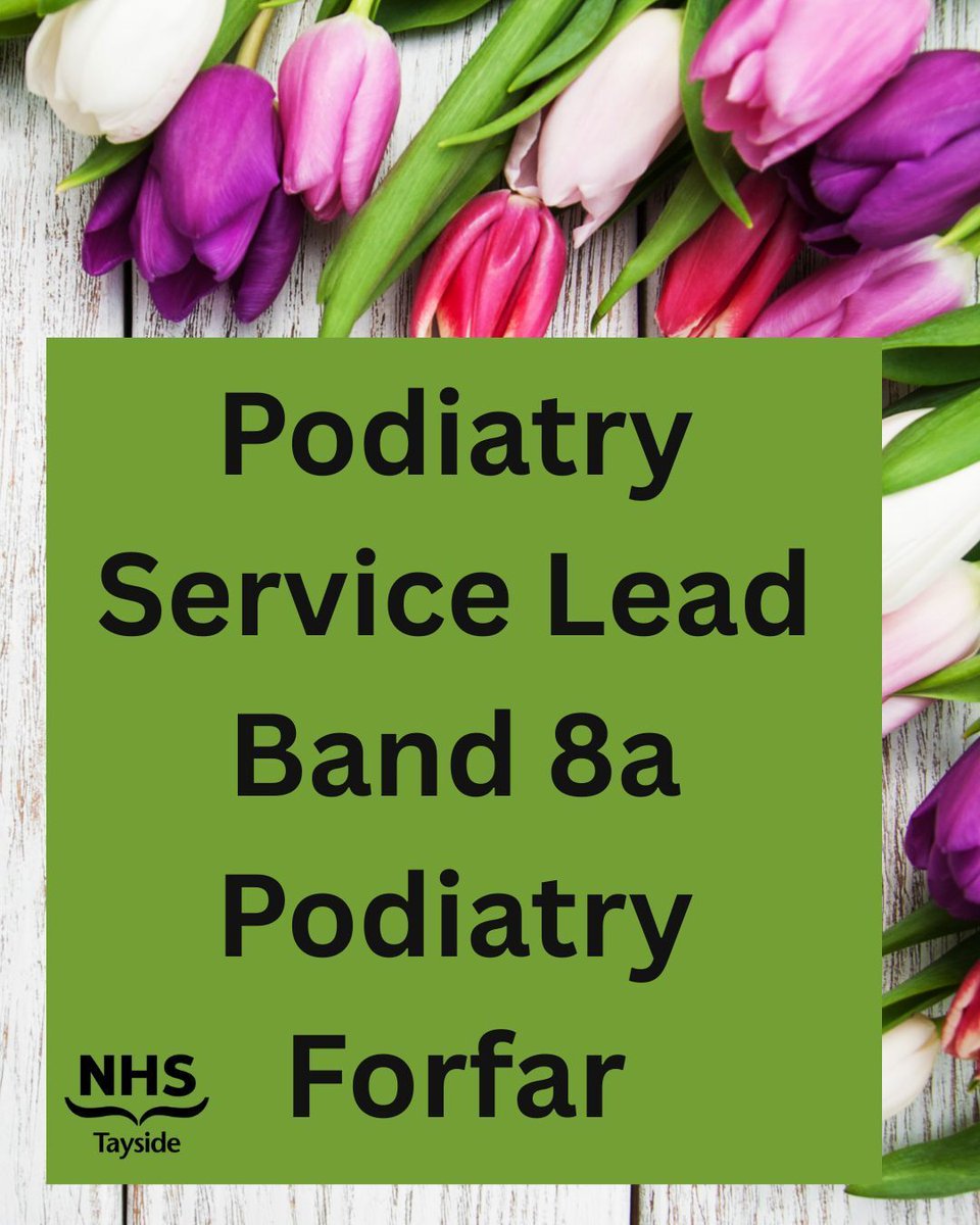 NHST_Jobs's tweet photo. 🌸 We’re hiring!

👣 Service Lead Podiatrist – Angus
🏥 NHS Tayside | Leadership role
🌷 Band 8a £65,125-£70,303

Apply now! https://t.co/VxhSQTEEj6

#PodiatryJobs #SpringCareers #NHSTayside https://t.co/odlZPdDRnr