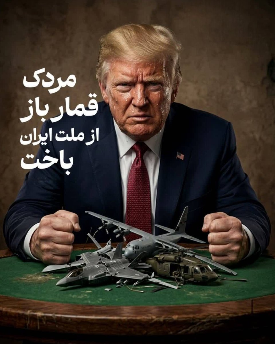 مردک قمار باز از ملت ایران باخت.

#آمریکا_شکست_خورد