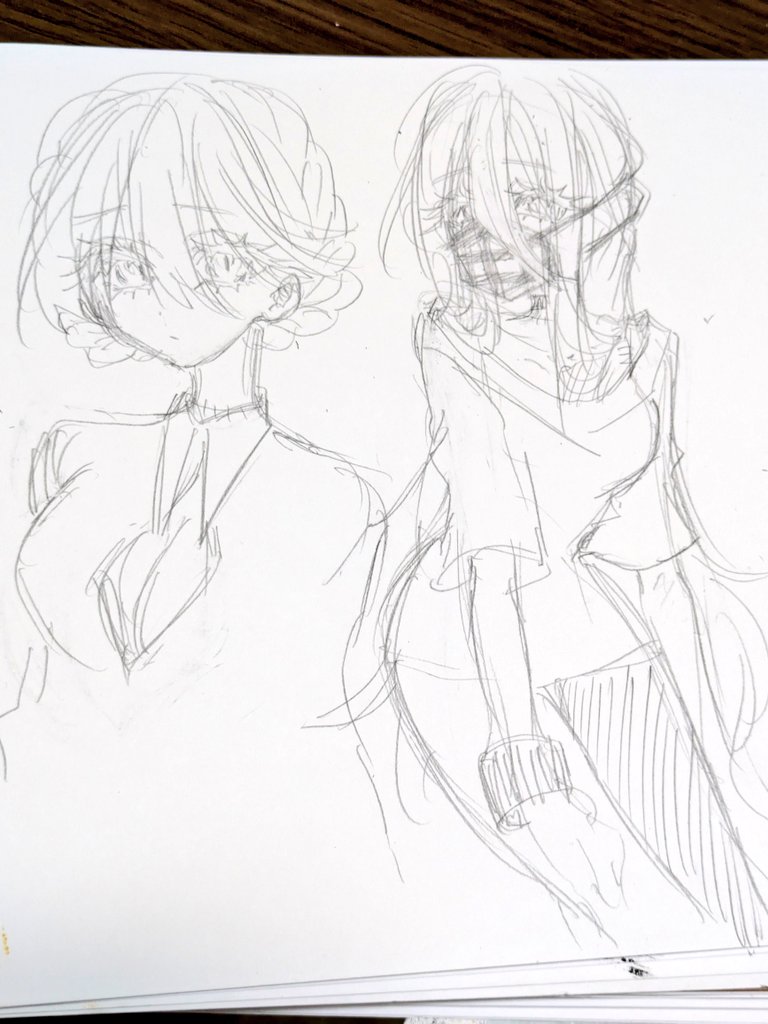 バタついてたり忙しくて依頼も取れず進められず申し訳ないです、
筆慣らしで誰か300円で線画ラフ依頼してくれませんか😿😿
下のはアナログですが絵柄は変わりないと思います