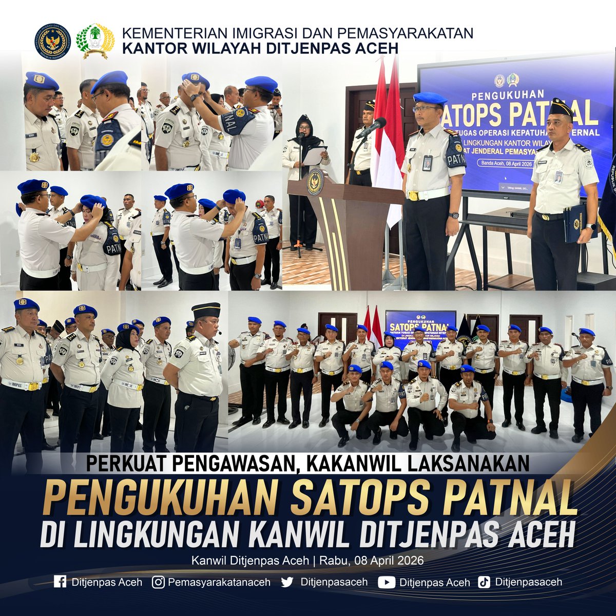 ditjenpasaceh's tweet photo. Perkuat Pengawasan Internal, Kanwil Ditjenpas Aceh Resmi Kukuhkan Satops Patnal

Baca selengkapnya di https://t.co/N7aL3UJ0Cx

#KanwilDitjenpasAceh #DitjenpasAceh #PemasyarakatanAceh #YanRusmanto #Kemenimipas #Ditjenpas https://t.co/PjzX0pdWtE