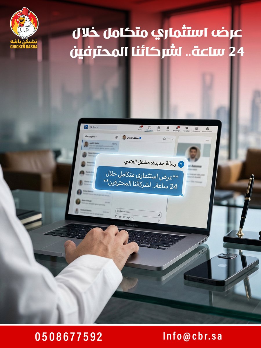 checkinbasha's tweet photo. "للمستثمرين المحترفين على LinkedIn؛ نقدم لكم عرضاً استثمارياً متكاملاً يتم إرساله خلال 24 ساعة فقط من ��لبكم. 

#فرنشايز #فرنشايز_السعودية #استثمار #استثمار_في_السعودية #مشروع_ناجح #مشاريع_السعودية #رواد_الاعمال #ابدأ_مشروعك #فرص_استثمارية #فرنشايز_مطاعم https://t.co/flwwOGa3te